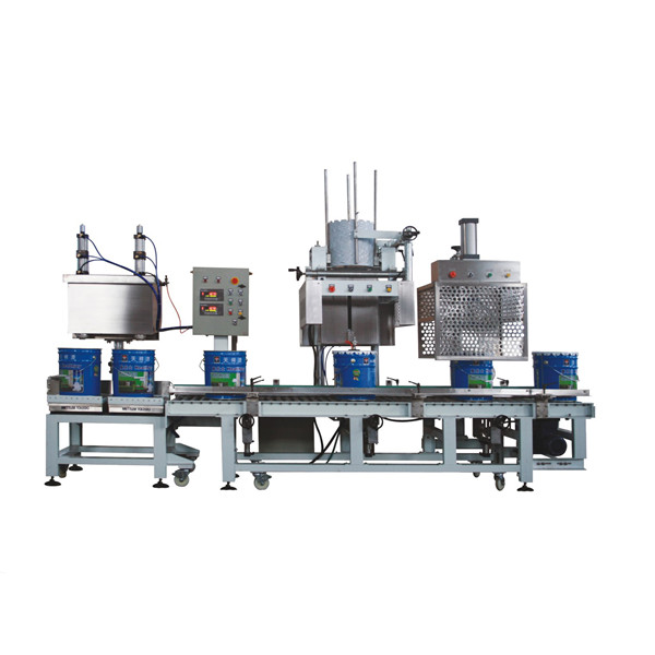 Weighing type filling and Lid Pressing Machine
